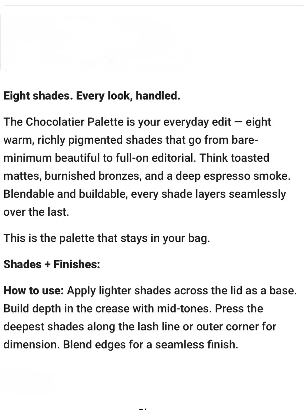 IBY Chocolatier Eyeshadow Palette - 8 Shade